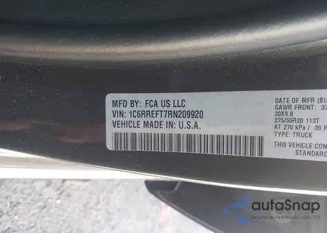 2024 Ram 1500 Big Horn 4X2 5'7 Box from USA, damaged, VIN 1C6RREFT7RN209920